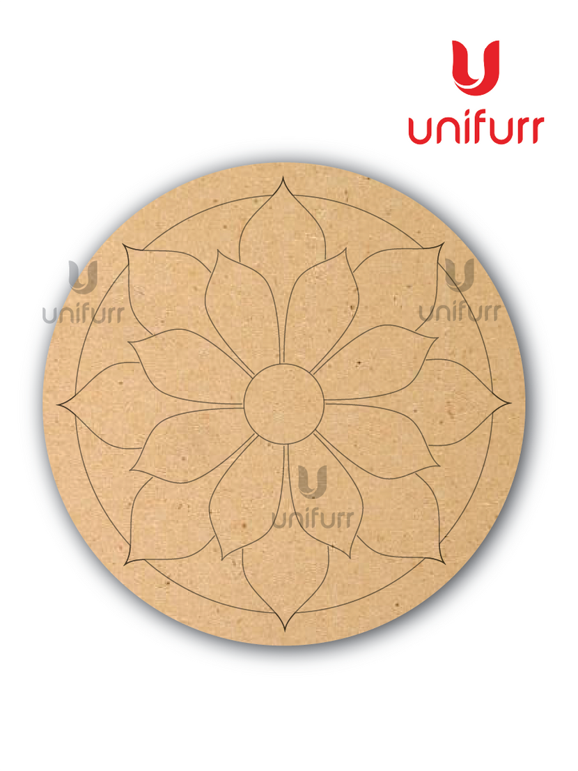 Flower Pre-marked MDF Cutout